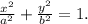 \frac{x^2}{a^2} + \frac{y^2}{b^2}=1.