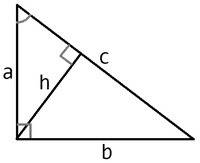 Катеты прямоугольного треугольника равны a и b, a гипотенуза-с. докажите, что высота, опущенная из в