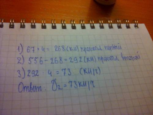 Из двух городов расстояние между которыми равно 556 км одновременно навстречу друг другу выехали два