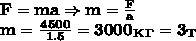 Какова масса автомобиля движущегося при торможении с ускорением 1,5 м/с2 если сила действующая на не