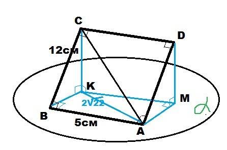 Вершина а и в прямоугольника авсд принадлежат плоскости альфа, но вершины с и д не принадлежат данно