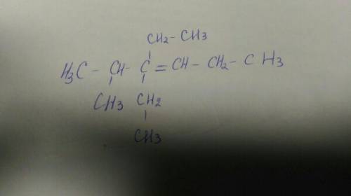 2-метил-3, 4-диэтилгексен-3 структурная формула