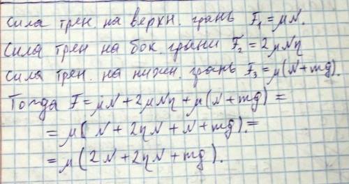 Куб массы m равномерно вытягивают из плотно прилегающего стенками горизонтального квадратного туннел