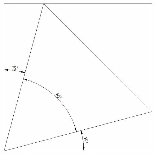 Вквадрат вписан равносторонний треугольник таким образом, что одна вершина треугольника совпадает с