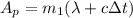 A_p=m_1(\lambda+c\Delta t)