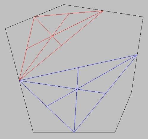 Как доказать что медианы двух треугольников которые вписаны в произвольный шестиугольник пересекаютс