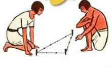 Древние египтяне могли отмерять прямые углы в полях, зная о соотношении сторон в прямоугольном треуг