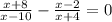 \frac{x+8}{x-10} -\frac{x-2}{x+4}= 0