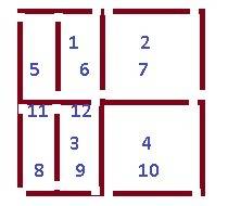 Из 6 спичек можно сложить только один прямоугольник (изображён на рисунке). сколько различных прямоу
