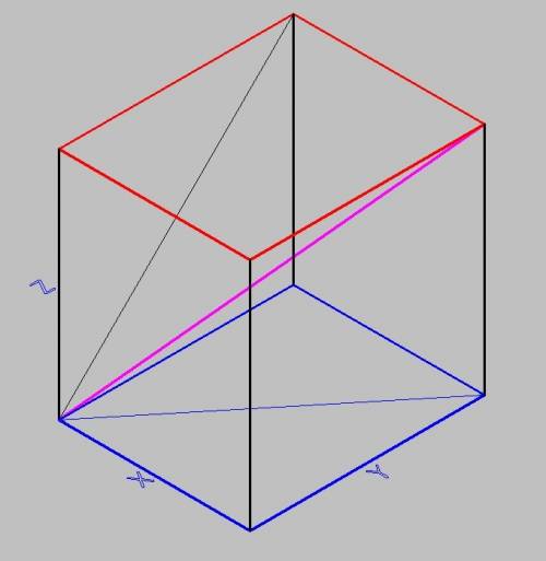 Диагональ прямоугольного параллелепипеда равна l и составляет со смежными боковыми гранями углы 45 и