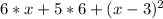 6*x+5*6+(x-3)^2