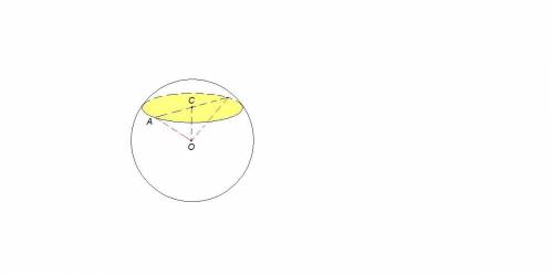 Площадь поверхности шара равна 20 . на расстоянии 3/2корня из pi от центра шара проведена плоскость