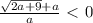 \frac{\sqrt{2a+9}+a }{a}\ \textless \ 0