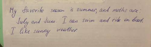 My favorite season months.it i and.. weather. виконати задання для 2 класс