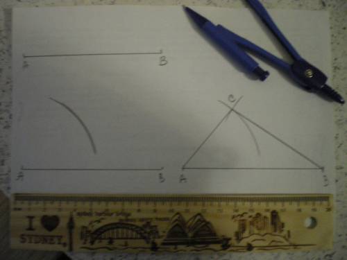 Сциркуля и линейки постройте треугольник со сторонами 9 см 5 см и 7 см(15 )