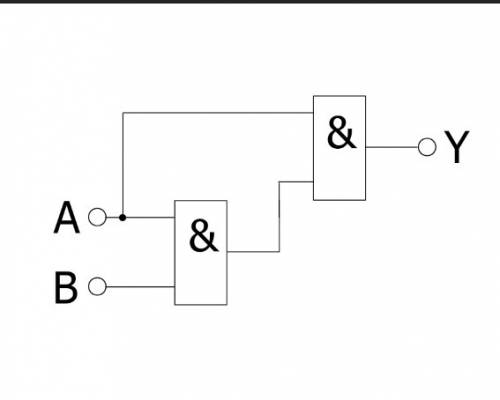 Составить по логическому выражению логическую схему y=(a^b)& a