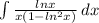 \int\limits { \frac{lnx}{x(1-ln^2x)} } \, dx