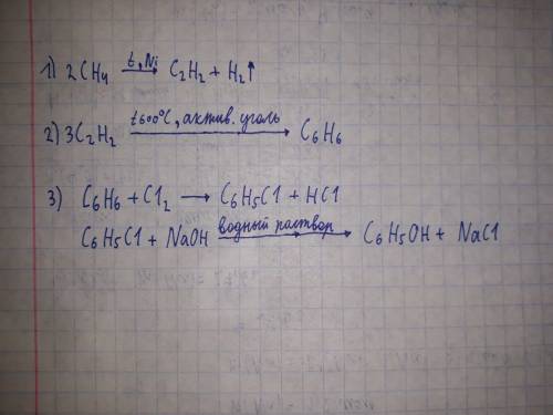 Составьте уравнение реакций при которых можно осуществить следующие превращения ch4-> c2h2-> c