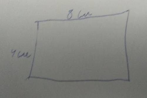 Ширина прямоугольника 8 см,а длина на 4 см больше.чему равен его периметр? с рисунок