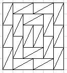 Имеется квадрат 6*6 ,состоящий из 18 прямоугольников размером 2*1 . проведить в каждом из них одну д
