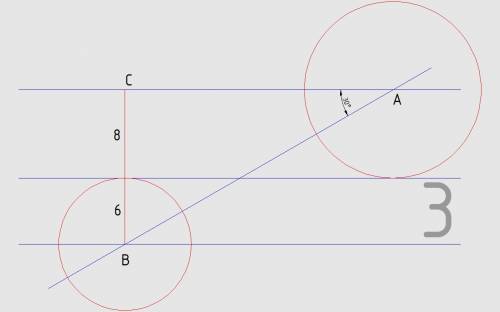 100 ! ! ! два круга, центры которых расположены по разные стороны от некоторой прямой, соприкасаются
