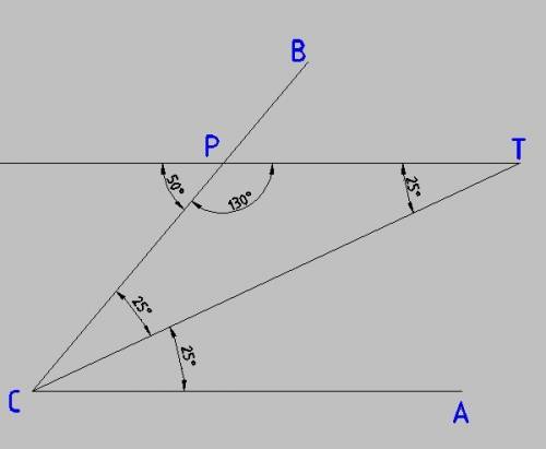 Через точку т биссектрисы угла вса проведена прямая,параллельная прямой ас и пересекающая луч св в т