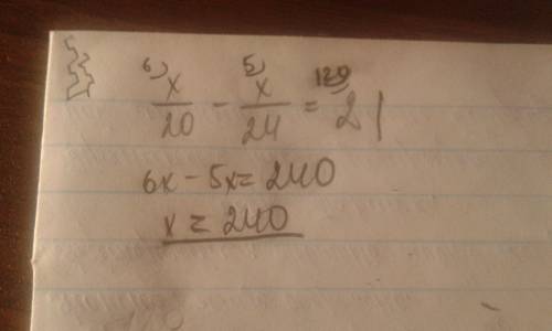 Найдите корень уравнения x/20 - x/24=2 с объяснением