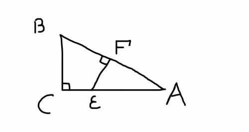 Впрямоугольном треугольнике авс на гипотенузе ав отмечена точка f, причем угол afe прямой, вс=12 ,ае