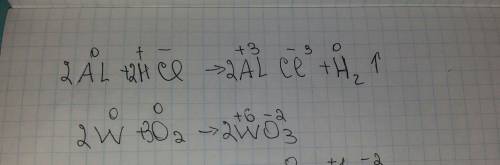 Расставить коэффициенты и степень ! аl + hcl → alcl³ + h2 w + o2 → wo3 wo3 + h2o → w + h2o