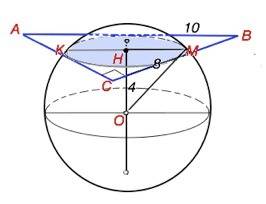 Гипотенуза и катет прямоугольного треугольника соответственно равна 10 см и 8 см. расстояние от плос