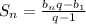 S_{n}= \frac{ b_{n} q- b_{1} }{q-1}