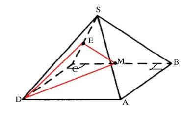 Все ребра правильной четырёхугольной пирамиды sabcd равны. точка e - середина sc. вычислите градусну