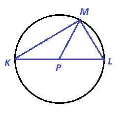 Начертите окружность p с радиусом 3 см. начертите радиус pm, хорду mk, диаметр kl, хорду lm. запишит