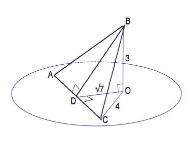 Плоскость альфа проходит через основание ас равнобедренного треугольника авс; во перпендикулярен аль