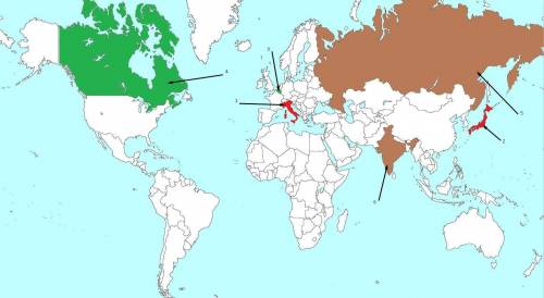 Подпишите на контурной карте однонациональные, двунациональные и многонациональные страны (по 2 стра