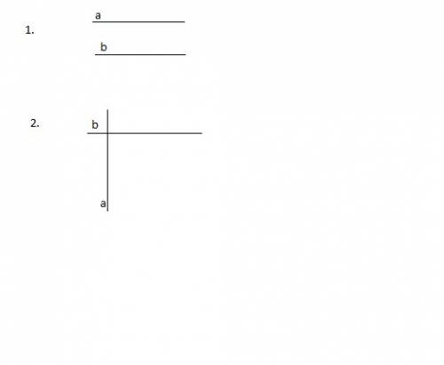 Построй в тетради две прямые которые : 1) не пересекаются; 2) перескаются, образуя прямой угол.