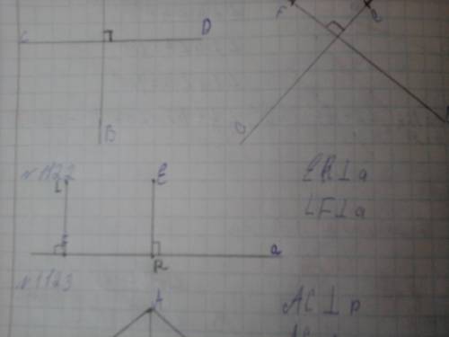 Как провести перпендикуляр к прямой а через точку е и f