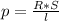 p= \frac{R*S}{l}