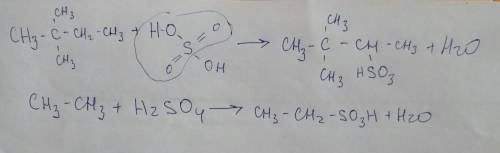 Как ввести сульфогруппу в соединения триметилэтилметан, этан