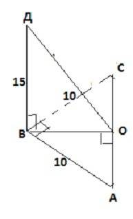 18. в треугольнике авс ав=вс=10 см, ас=12 см. через точку в к плоскости треугольника проведен перпен