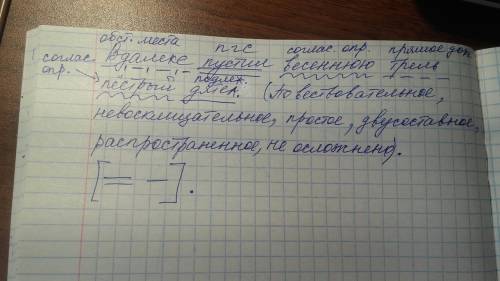 Сделайте синтаксический разбор предложения. вдалеке пустил весеннюю трель пестрый дятел. 30 нужен от