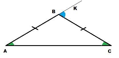 Если треугольник равнобедренный, то один из его внешних углов в два раза больше угла треугольника, н