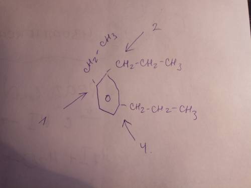 Напишите структурнуб формулу 2,4 дипропил-1-этилбензол