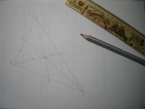 Втреугольнике авс проведены медианы аа1=9 и вв1=12,а сторона ав=10. чему равна площадь треугольнка а