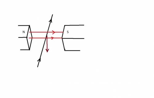 4. как направлена сила, действующая на проводник с током, который находится в магнитном поле между п