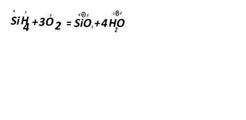Составьте уравнение взаимодейтсвия кислорода со сложным веществами _sih4+_o2=+
