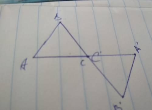 Начертите равносторонний треугольник abc постройте фигуру симметричную данному треугольнику относите