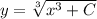 y= \sqrt[3]{x^3+C}