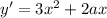 y'=3x^2+2ax