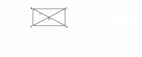 Диагонали ас и бд прямоугольника авсд пересекаются в точке о ,бо = 11 найдите ас